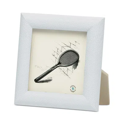 Pigeon & Poodle Oxford Faux Shagreen Frame, 6.5 X 6.5 In Cool Gray