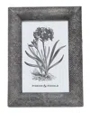 Pigeon & Poodle Oxford Faux-shagreen Picture Frame, 4" X 6" In Gray
