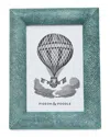 Pigeon & Poodle Oxford Faux-shagreen Picture Frame, 4" X 6" In Green