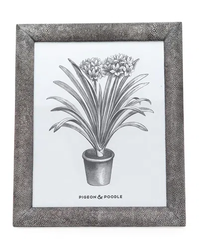Pigeon & Poodle Oxford Faux-shagreen Frame, 8x10 In Gray