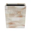Pigeon & Poodle Palermo Ii Rectangular Tapered Wastebasket In Faux Clamstone