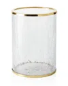 Pigeon & Poodle Pomaria Brushed Gold Wastebasket In Gold