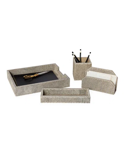 Pigeon & Poodle Riga Letter Tray Set In Gray