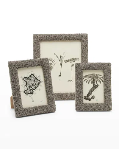 Pigeon & Poodle Tilbury Beaded Frame, Silver - 4" X 6"