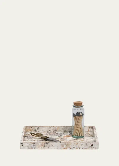 Pigeon & Poodle Tramore Natural Laminated Large Tray In Neutral Pattern