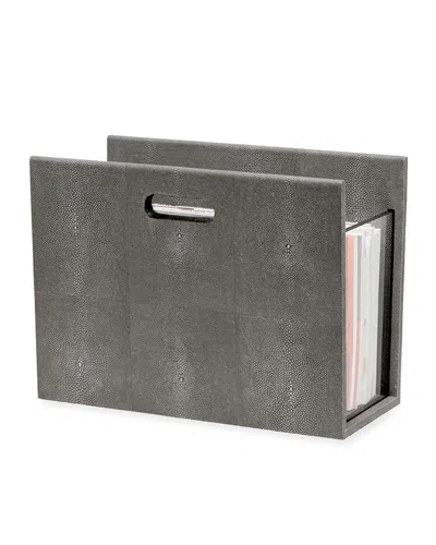 Pigeon & Poodle Turin Magazine Holder In Gray