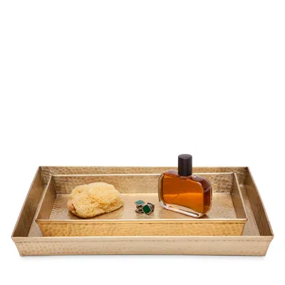 Pigeon & Poodle Verum Nested Trays, Set Of 2 In Antique Brass