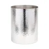 Pigeon & Poodle Verum Wastebasket In Shiny Nickel