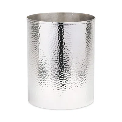Pigeon & Poodle Verum Wastebasket In Shiny Nickel