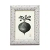 Pigeon & Poodle Witney Ostrich Leather Frame, 4 X 6 In Gray