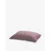 Piglet In Bed Berry Gingham Gingham-pattern Standard Linen Pillowcases 50cm X 75cm