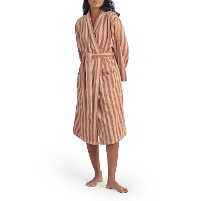 Piglet In Bed Cotton Robe In Red