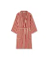 Piglet In Bed Cotton Robe In Sandstone Red