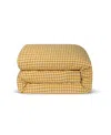 Piglet In Bed Gingham Linen Blend Duvet Cover, King In Yellow