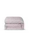 Piglet In Bed Gingham Linen Blend Duvet Cover, Twin In Multi