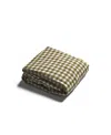 Piglet In Bed Gingham Linen Blend Fitted Sheet