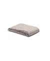 Piglet In Bed Gingham Linen Fitted Sheet In Mushroom Gingham