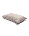 Piglet In Bed Gingham Linen Blend Pillowcase Pair, Queen In Mushroom Gingham