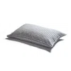Piglet In Bed Gingham Linen Blend Pillowcase Pair, Square Decorative Pilllow In Warm Blue Gingham
