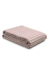 Piglet In Bed Gingham Linen Duvet Cover In Elderberry Gingham