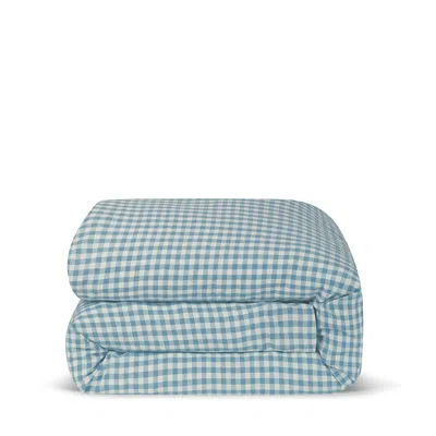 Piglet In Bed Gingham Linen Duvet Cover, Queen