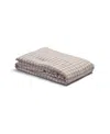 Piglet In Bed Gingham Linen Duvet Cover, Queen In Brown