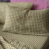 Piglet In Bed Gingham Linen Fitted Sheet