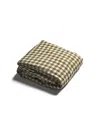 Piglet In Bed Gingham Linen Fitted Sheet, Twin