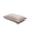 Piglet In Bed Gingham Linen Pillowcase Pair In Mushroom Gingham