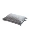 Piglet In Bed Gingham Linen Pillowcase Pair, Standard In Warm Blue Gingham