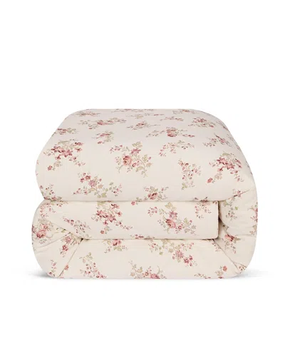 Piglet In Bed Heirloom Rose Linen Blend Duvet Cover, King In Multi