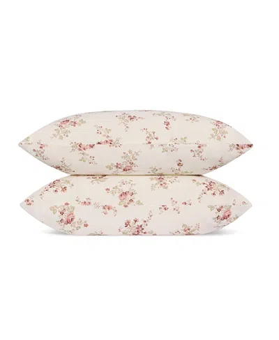 Piglet In Bed Heirloom Rose Linen Blend Pillowcase Pair, Queen In Neutral