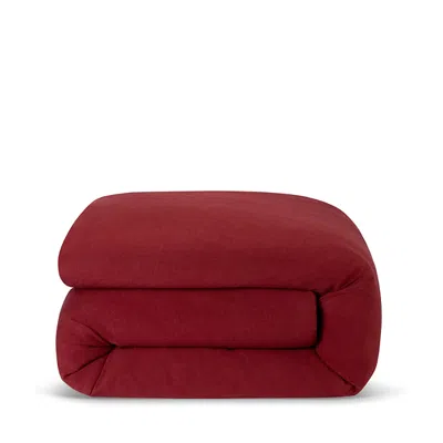 Piglet In Bed Linen Blend Duvet Cover, King In Burgundy