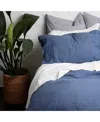 Piglet In Bed Linen Blend Duvet Cover, Queen In Blueberry