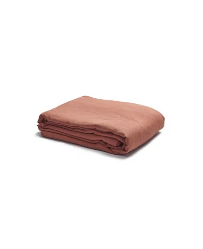 Piglet In Bed Linen Blend Duvet Cover, Twin In Burnt Orange