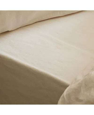 Piglet In Bed Linen Blend Fitted Sheet, Full In Pearl