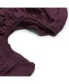 Piglet In Bed Linen Blend Fitted Sheet, Full In Purple