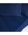 Piglet In Bed Linen Blend Fitted Sheet, Twin In Navy