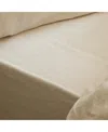 Piglet In Bed Linen Blend Fitted Sheet, Twin In Pearl