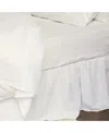 Piglet In Bed Plain Linen Blend Fitted Sheet In White
