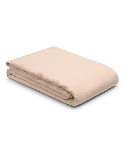 Piglet In Bed Linen Blend Flat Sheet, Full In Pearl