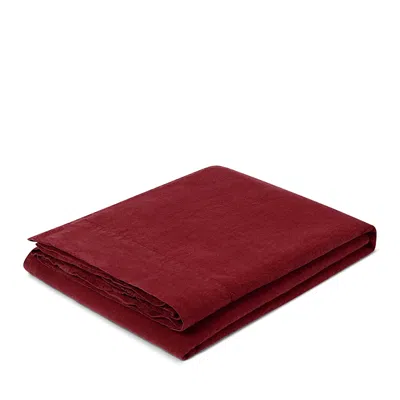 Piglet In Bed Linen Blend Flat Sheet, King In Red