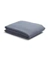 Piglet In Bed Linen Blend Flat Sheet, Queen In Dusk Blue