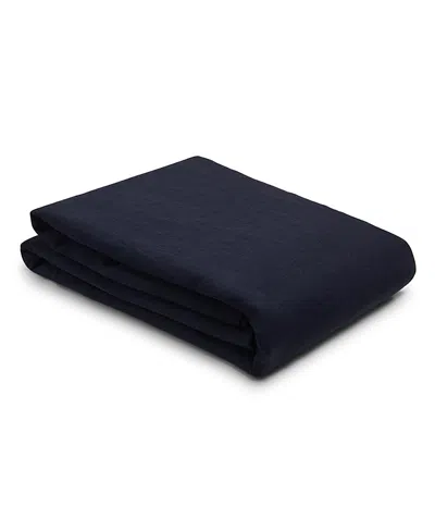 Piglet In Bed Linen Blend Flat Sheet, Twin In Atlantic