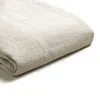 Piglet In Bed Plain Linen Blend Flat Sheet In Oatmeal