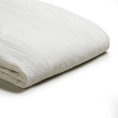 Piglet In Bed Linen Blend Flat Sheet, Twin In White