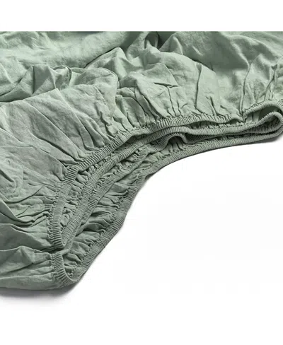 Piglet In Bed Linen Fitted Sheet, California King In Green