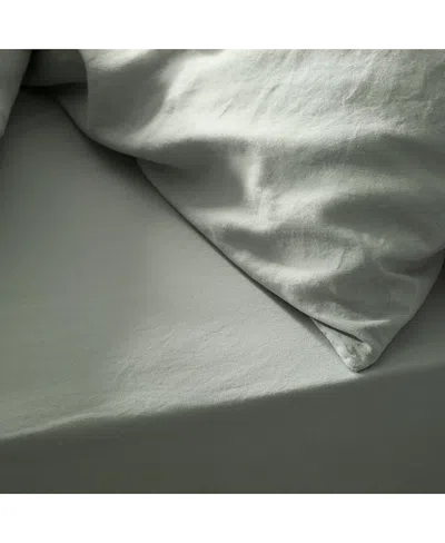 Piglet In Bed Linen Fitted Sheet, Queen In Sage Green