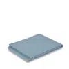 Piglet In Bed Plain Linen Flat Sheet In Blue
