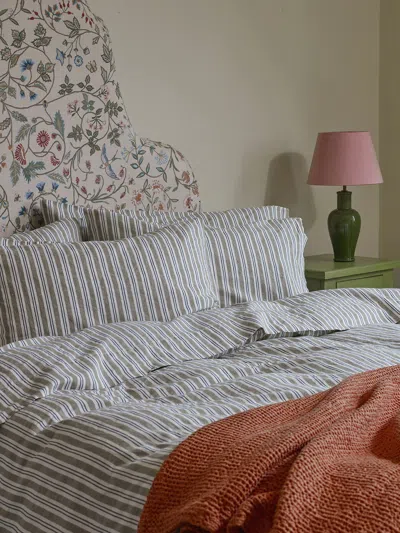 Piglet In Bed Linen Pillowca In Green